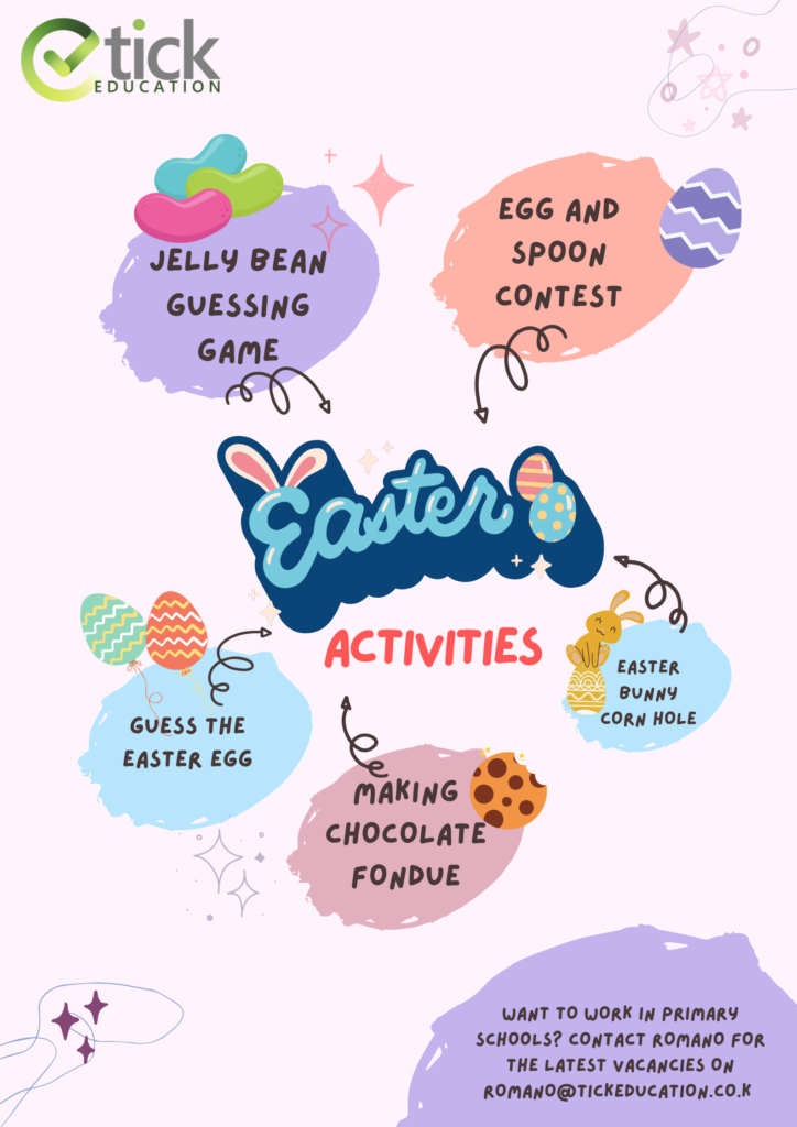 Looking for Easter activities for kids for some spring-time fun this Easter break? Create some eggs-cellent crafts and eats lots of chocolate!