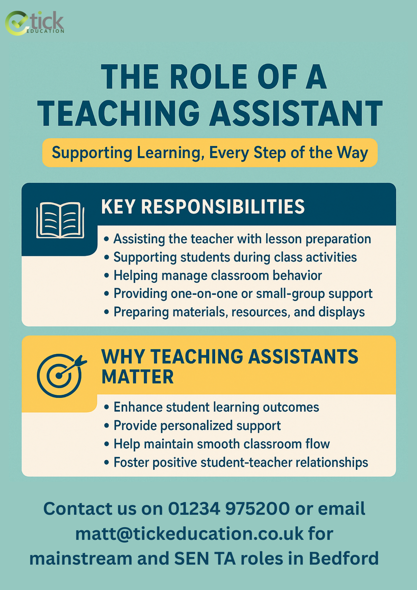 Teaching Assistants for Tick Education